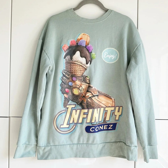 Marvel Studios Thor Love and Thunder Infinity Conez Crew Neck Sweatshirt Small - Picture 1 of 7